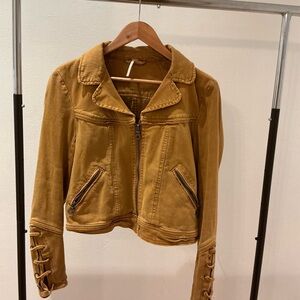 Free People Brown Jean Jacket